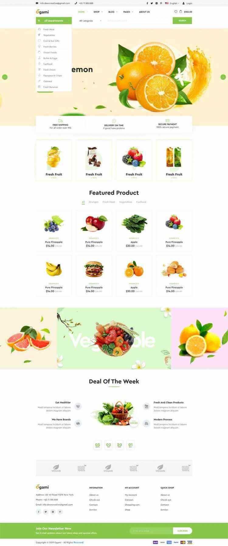 多用途的响应式食品商城网站 - 区块之眼 - 区块之眼