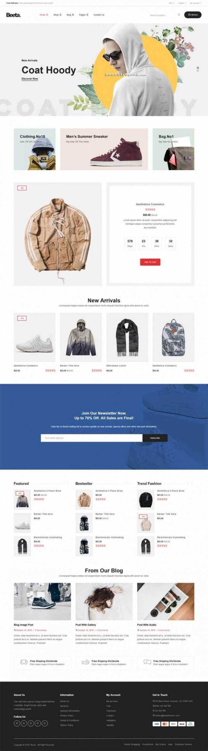 多功能电子商务Bootstrap4响应式HTML5 - 区块之眼 - 区块之眼