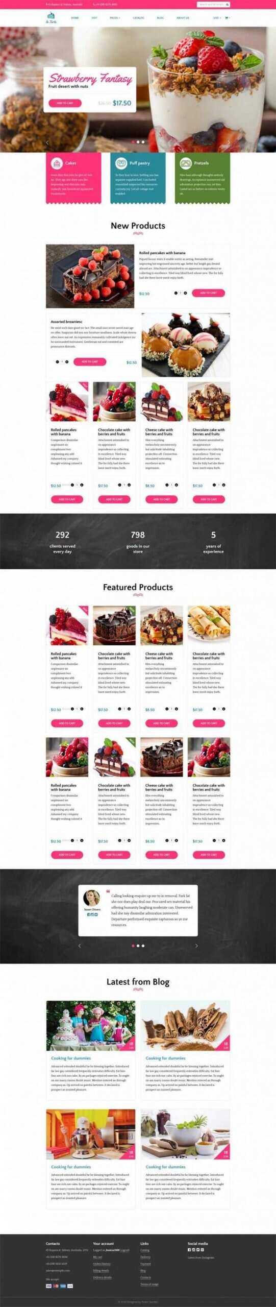 Bootstrap4响应式粉色甜品蛋糕店在线购买商城 - 区块之眼 - 区块之眼