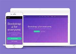 简洁紫色精美Bootstrap4网站模板 - 区块之眼 - 区块之眼