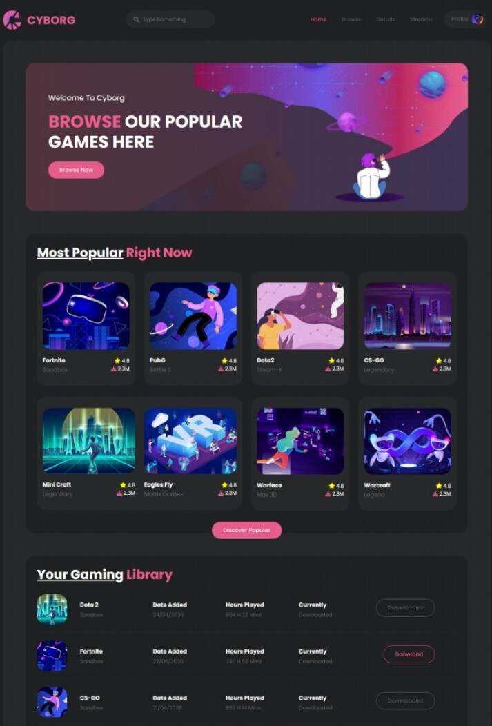 HTML5热门游戏体验宣传网站模板 - 区块之眼 - 区块之眼