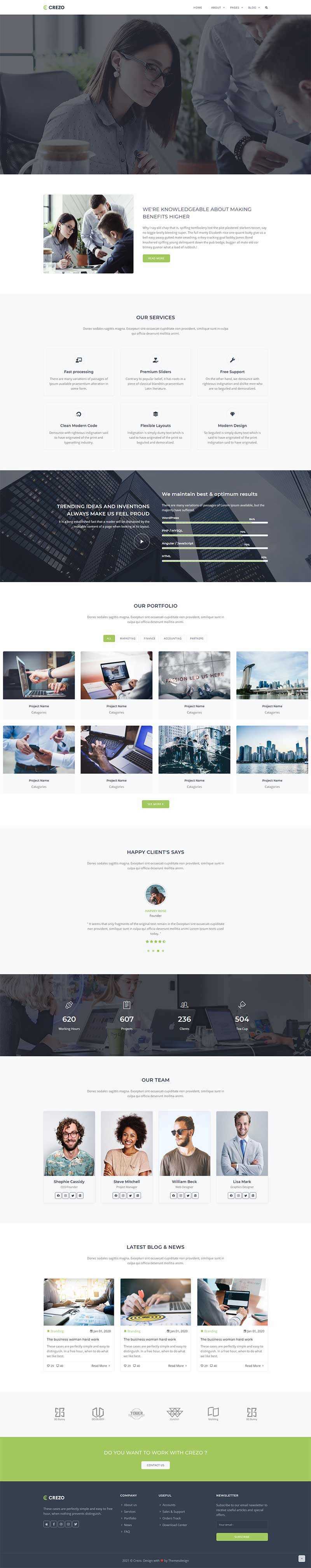 Bootstrap多用途的商业公司展示HTML5模板 - 区块之眼 - 区块之眼