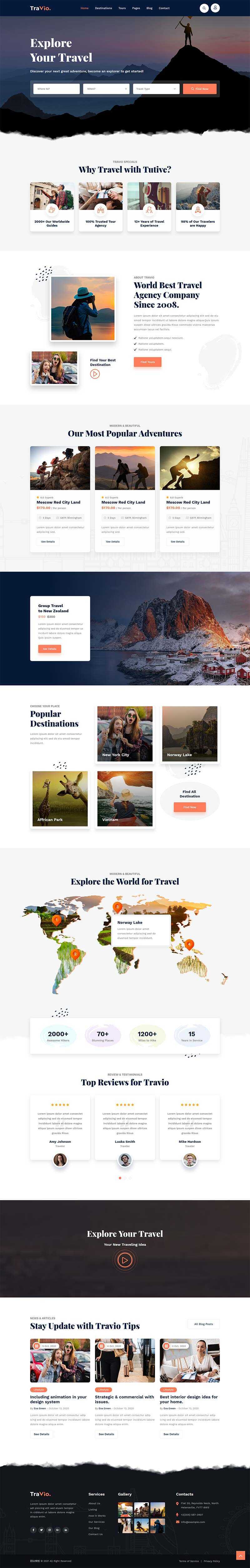 html5响应式旅游旅行社官网html模板 - 区块之眼 - 区块之眼