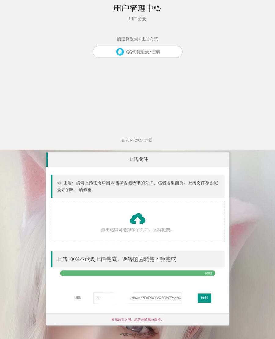 带后台的简洁网盘源码小猫咪网盘V1.3 - 区块之眼 - 区块之眼