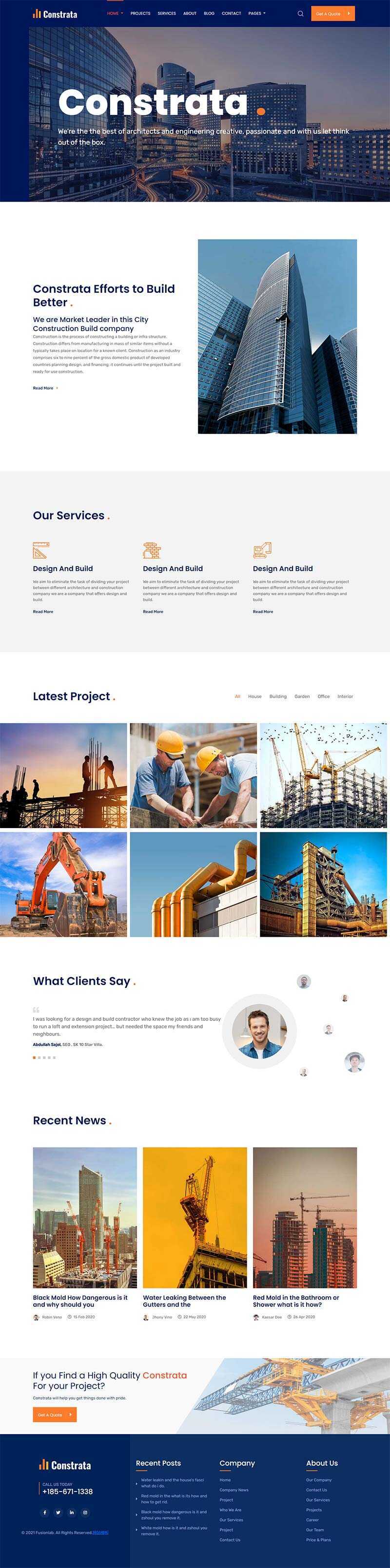 响应式房产建筑工程企业网站html5模板 - 区块之眼 - 区块之眼