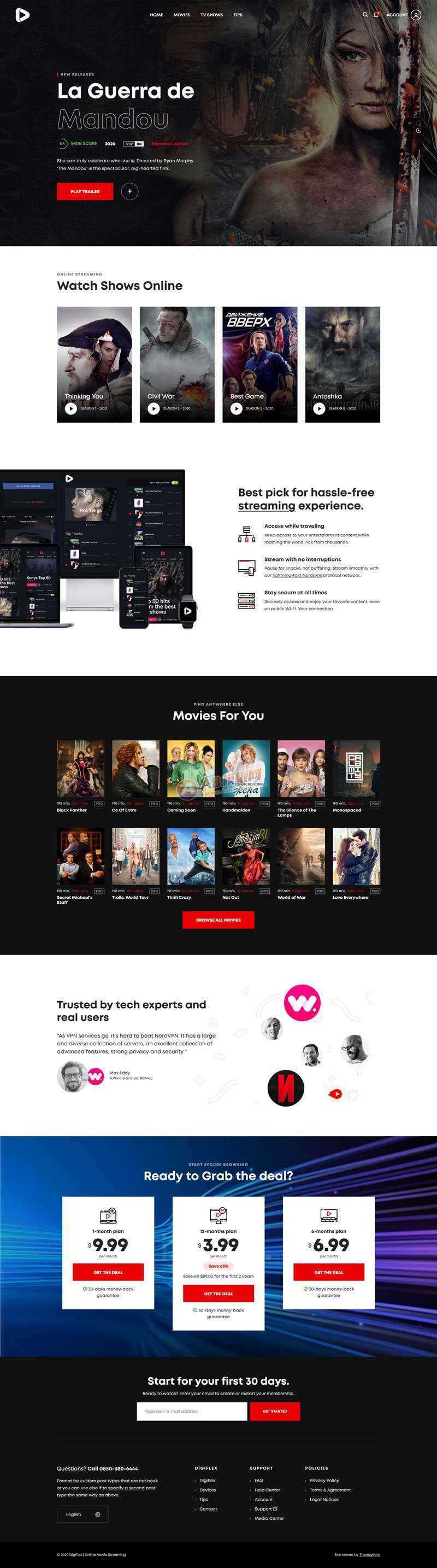 Bootstrap在线3D高清影院视频网页模板 - 区块之眼 - 区块之眼