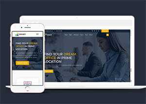 宽屏办公室租赁企业网站模板下载 - 区块之眼