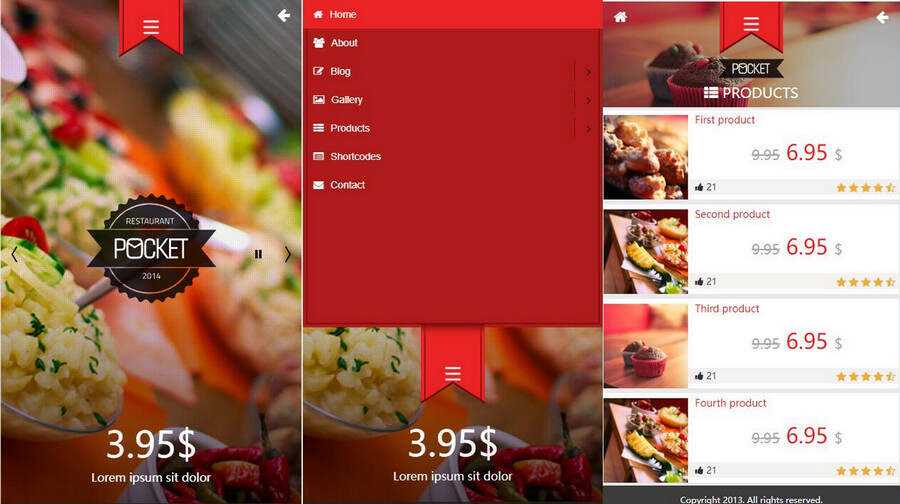 微官网美食订餐HTML5触屏订餐模板源码 - 区块之眼