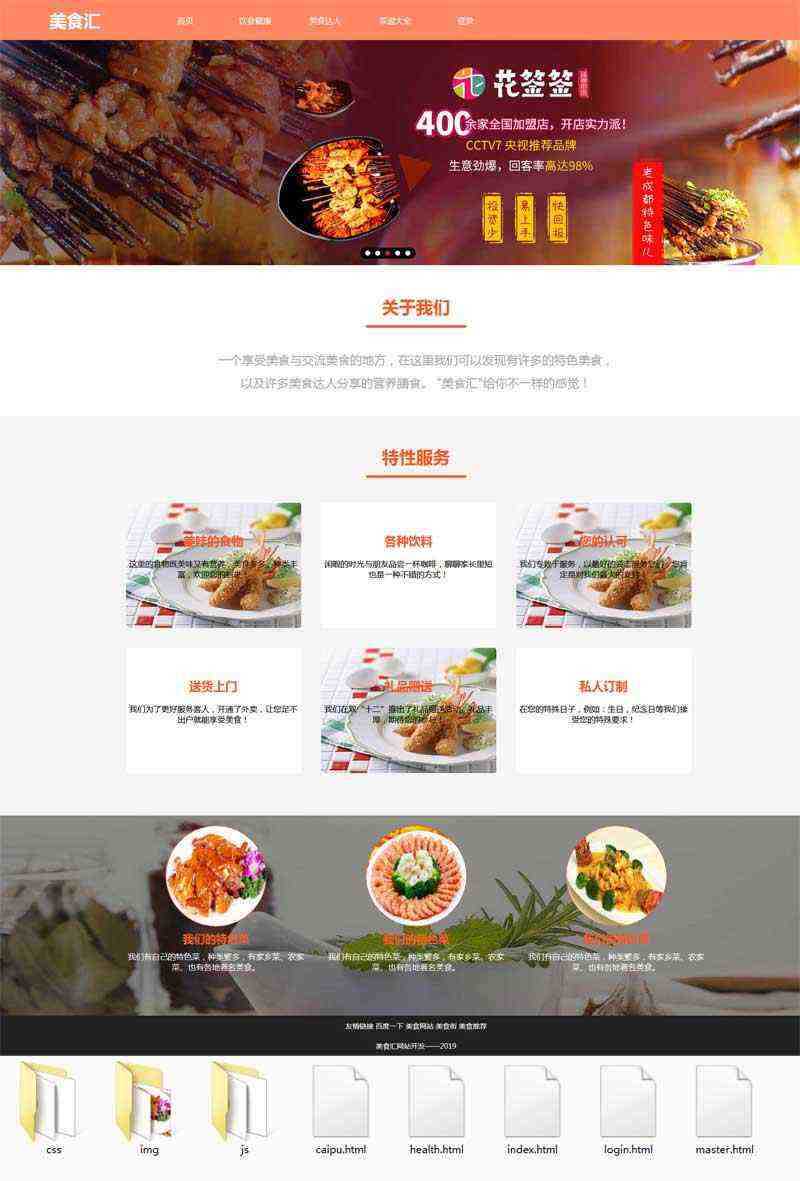 健康美食交流网站html模板 - 区块之眼 - 区块之眼