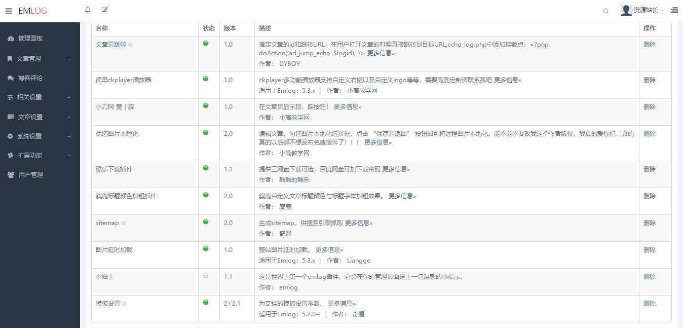 Emlog麋鹿资源网站长二开整站数据带9条采集规则 - 区块之眼 - 区块之眼