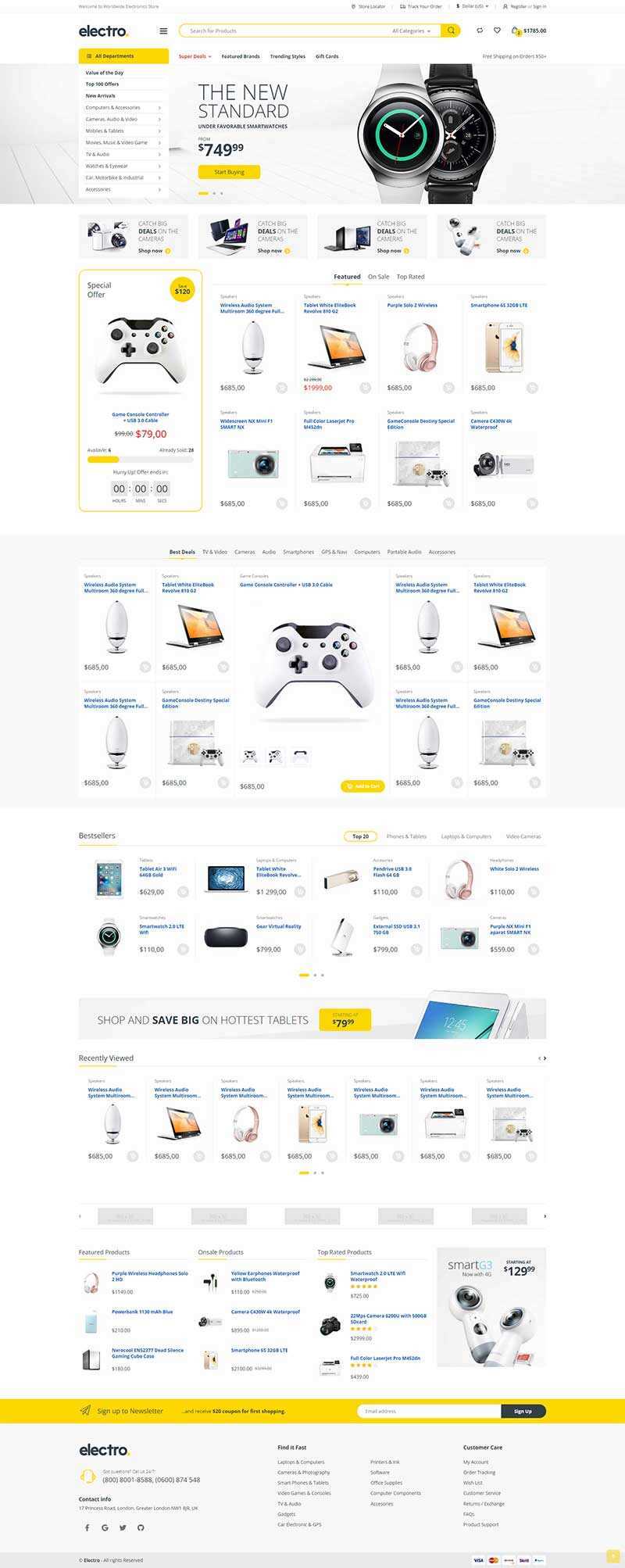 简洁明亮的综合型电子商城html模板 - 区块之眼 - 区块之眼