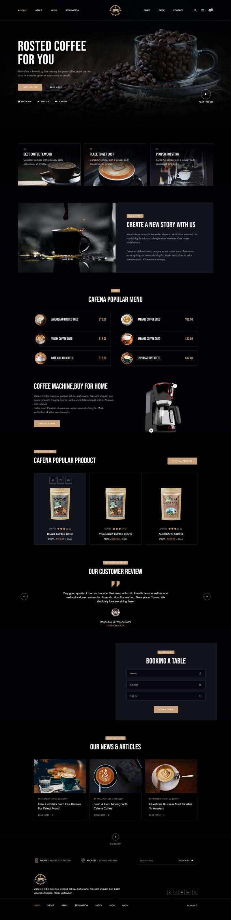 响应式咖啡奶茶店铺HTML5电商销售模板 - 区块之眼 - 区块之眼