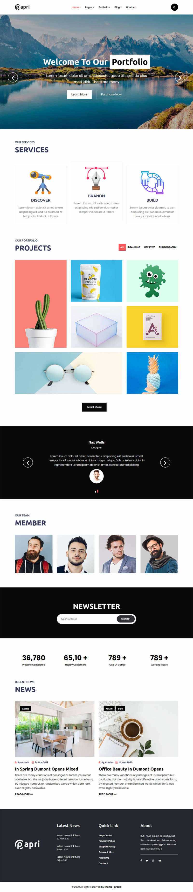 bootstrap多功能的企业介绍展示html5模板 - 区块之眼 - 区块之眼