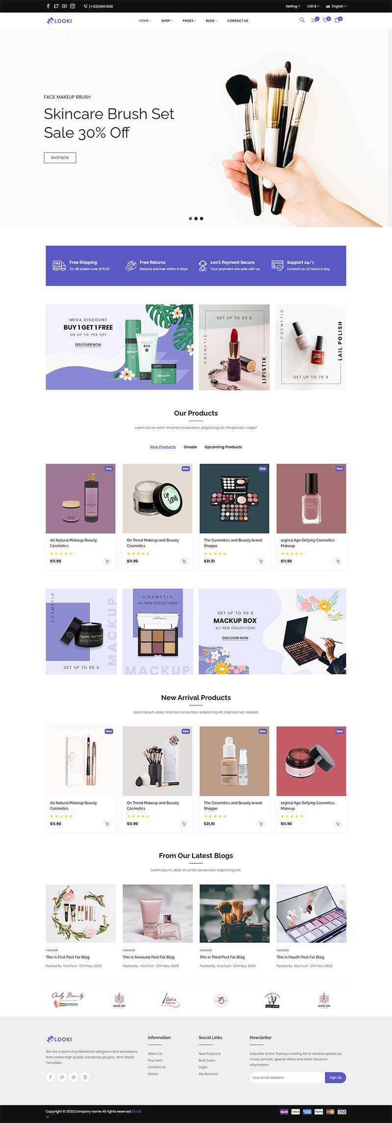 Bootstrap5美容化妆品电子商务html模板 - 区块之眼 - 区块之眼