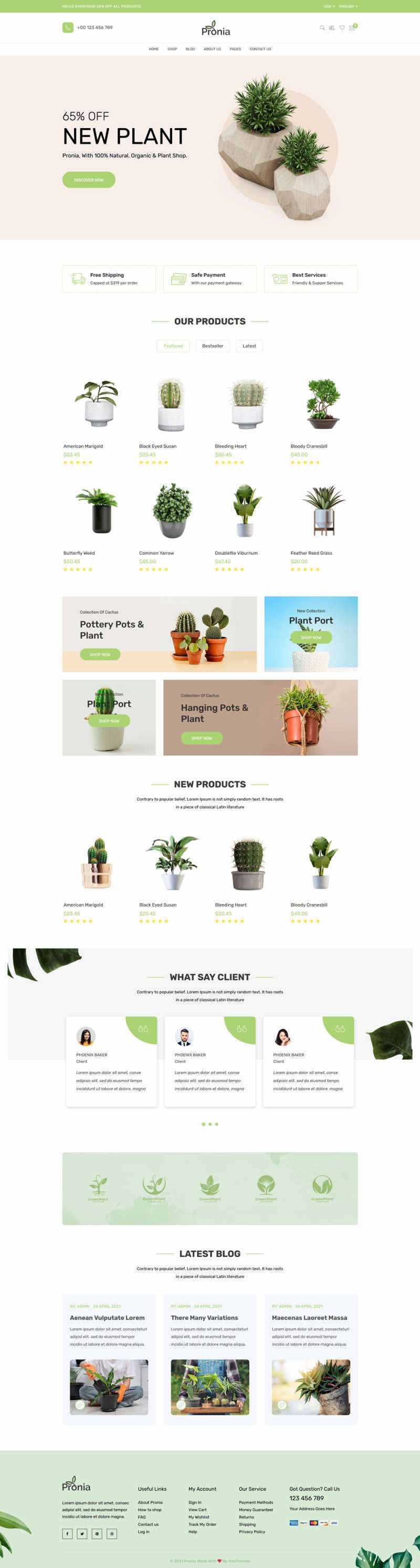 Bootstrap响应式盆栽植物商城网页模板 - 区块之眼 - 区块之眼