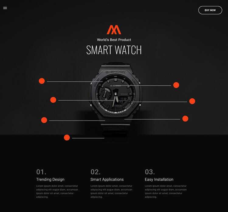 时尚腕表产品介绍html5模板 - 区块之眼 - 区块之眼