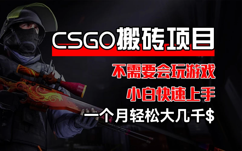 CSGO 装备搬砖项目，操作简单，不需要会玩游戏，小白也能快速上手，一个月轻松大几千 - 区块之眼 - 区块之眼