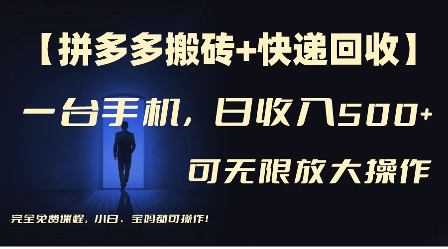 拼多多搬砖+快递回收，日入500+，多号矩阵收益无上限 - 区块之眼 - 区块之眼