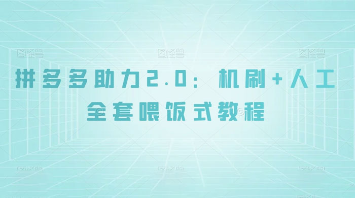 拼夕夕助力 2.0 新玩法：机刷+人工全套交付，喂饭式教程 - 区块之眼 - 区块之眼