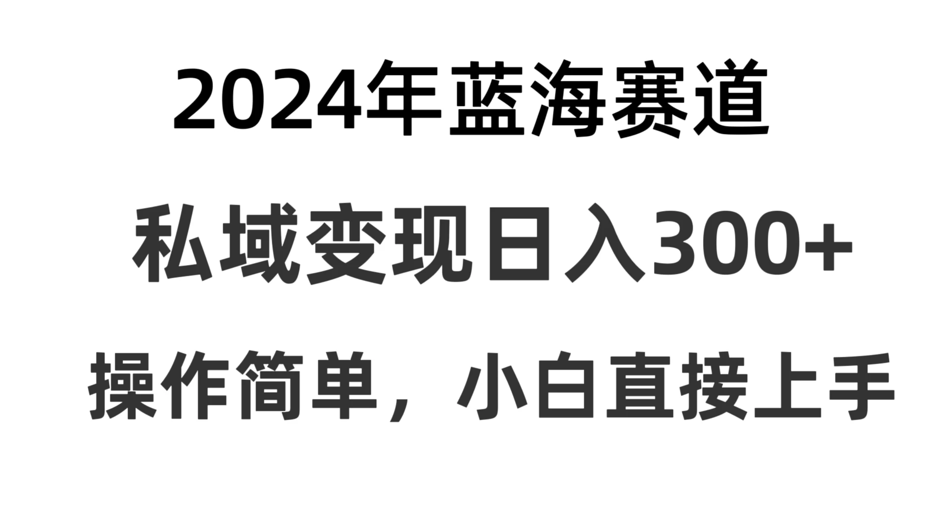 2024抖音蓝海赛道，私域变现日入300+，操作简单，每年只需一小时，纯小白可直接上手 - 区块之眼 - 区块之眼