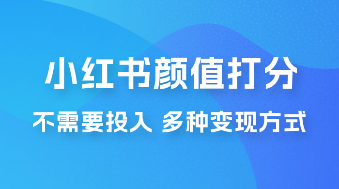小红书颜值打分新玩法，不需要投入，适合所有人的一份副业，多种变现方式！ - 区块之眼 - 区块之眼