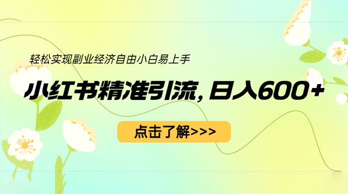 小红书精准引流：轻松实现副业经济自由（教程 + 1153G 资源） - 区块之眼 - 区块之眼