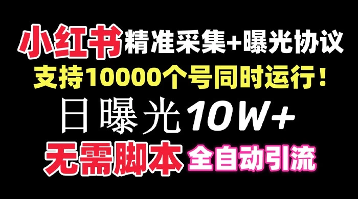 价值 10 万的小红书全自动采集+引流协议一体版！无需手机，支持 10000 个账号同时运行 - 区块之眼 - 区块之眼