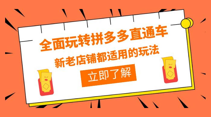 全面玩转拼多多直通车：新老店铺都适用的玩法 12 节精华课 - 区块之眼 - 区块之眼