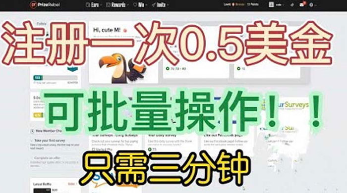 国外注册一次 0.5 美金项目：只需三分钟无脑操作、小白工作室福利 - 区块之眼 - 区块之眼