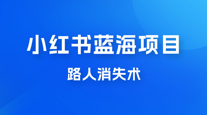 小红书蓝海项目，路人消失术，实测一天 300+ - 区块之眼 - 区块之眼