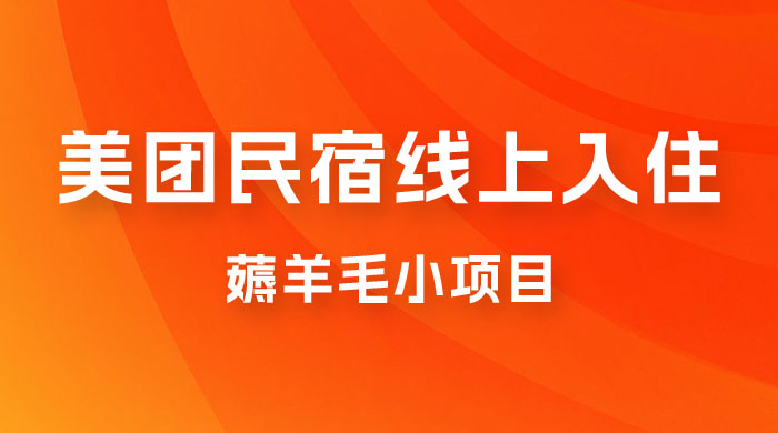 美团民宿线上入住，最新薅羊毛小项目，可以单号日入 50+ - 区块之眼 - 区块之眼
