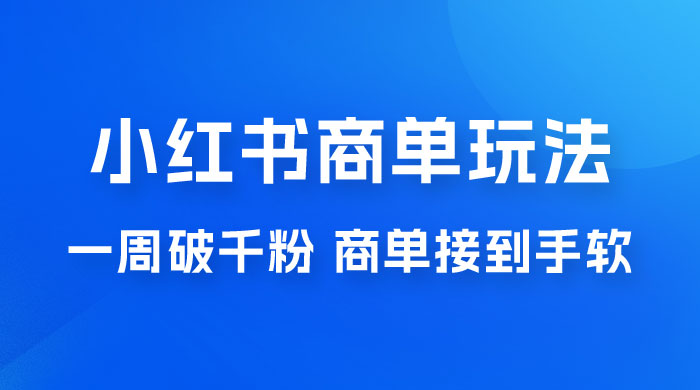 小红书商单蓝海玩法，一周破千粉，商单接到手软，一单 150-800 - 区块之眼 - 区块之眼