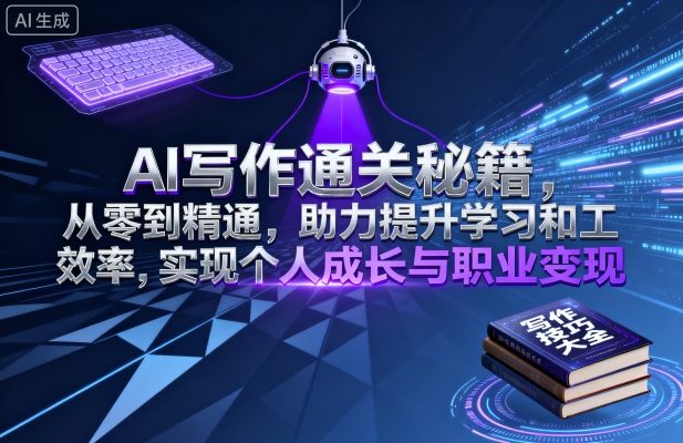 AI写作通关秘籍，从零到精通，助力提升学习和工作效率，实现个人成长与职业变现 - 区块之眼 - 区块之眼