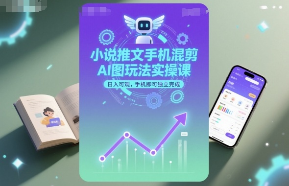 小说推文手机混剪AI图玩法实操课，日入可观，手机即可独立完成 - 区块之眼 - 区块之眼