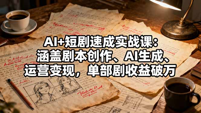 AI+短剧速成实战课：涵盖剧本创作、AI生成、运营变现，单部剧收益破万 - 区块之眼 - 区块之眼