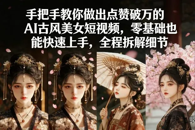 手把手教你做出点赞破万的AI古风美女短视频，零基础也能快速上手，全程拆解细节 - 区块之眼