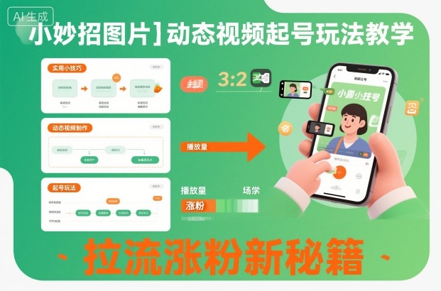小妙招图片＋动态视频起号玩法教学，拉流涨粉新秘籍 - 区块之眼