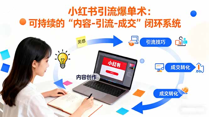 小红书引流爆单术：构建一套低成本 可持续的“内容-引流-成交”闭环系统 - 区块之眼 - 区块之眼
