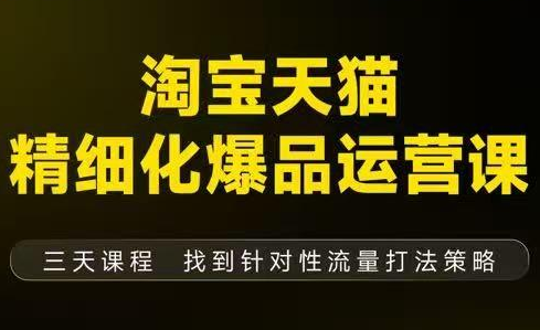 猫课子幽·淘宝天猫精细化爆品运营【音频+字幕+文档】(9月12-14杭州线下课) - 区块之眼