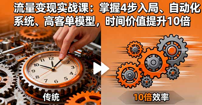 流量变现实战课：掌握4步入局、自动化系统、高客单模型，时间价值提升10倍 - 区块之眼 - 区块之眼
