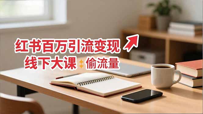 小红书百万引流变现-11月线下大课：分享从0到百万引流路径，手把手教偷流量、拿结果 - 区块之眼