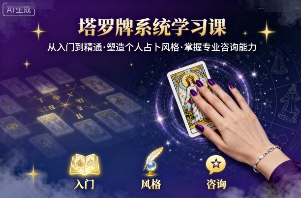 塔罗牌系统学习课，助你从入门到精通，塑造个人占卜风格，掌握专业咨询能力 - 区块之眼 - 区块之眼