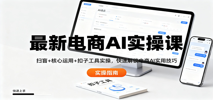 最新电商AI实操课：扫盲+核心运用+扣子工具实操，快速解锁电商AI实用技巧 - 区块之眼
