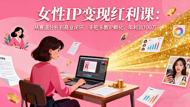 女性IP变现红利课：从赛道分析到商业闭环，手把手教IP孵化，年利润100万 - 区块之眼 - 区块之眼