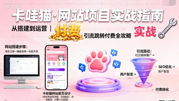 卡哇猫·网站项目，网站搭建与运营以及引流跳转付费 - 区块之眼 - 区块之眼