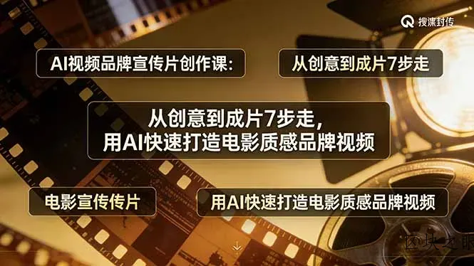 AI视频品牌宣传片创作课：从创意到成片7步走，用AI快速打造电影质感品牌视频 - 区块之眼