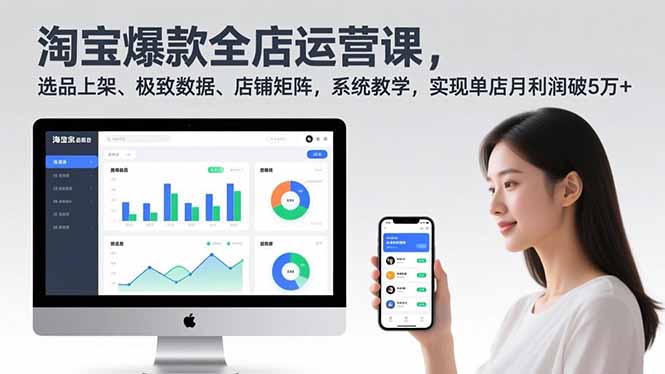 淘宝爆款全店运营课2.0，选品上架、极致数据、店铺矩阵，系统教学，实现单店月利润破5万+ - 区块之眼
