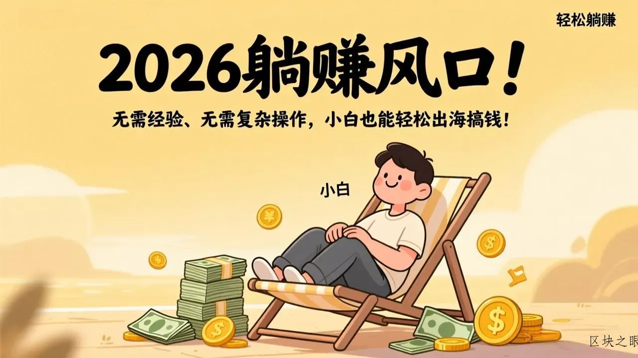 2026躺赚风口！无需经验、无需复杂操作，小白也能轻松出海搞钱！ - 区块之眼