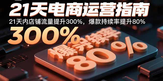 21天电商运营指南：21天内店铺流量提升300%，爆款持续率提升80% - 区块之眼 - 区块之眼