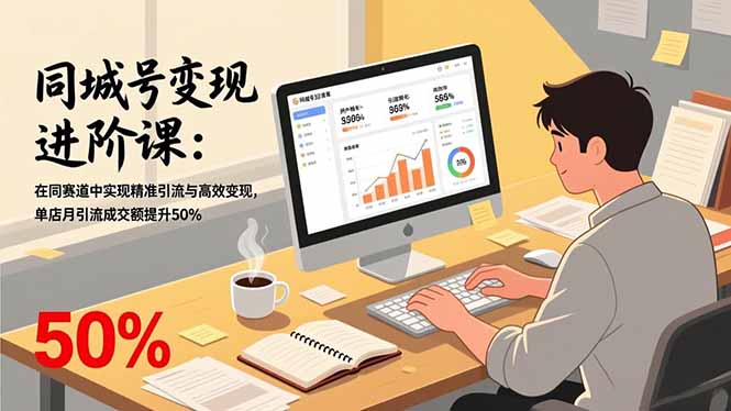 同城号变现进阶课：在同城赛道中实现精准引流与高效变现，单店月引流成交额提升50% - 区块之眼